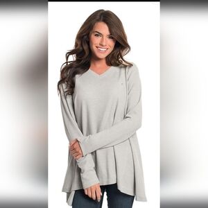 Waffle Knit V-Neck